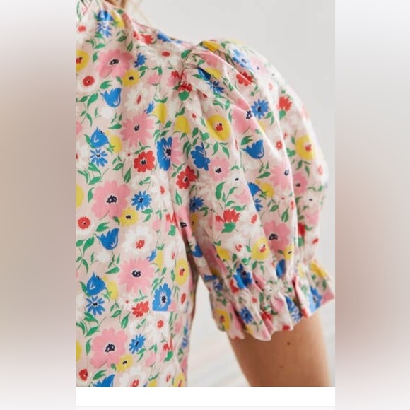 BODEN Frill Neck Tiered Midi Dress Sz 10R - Picture 5 of 6